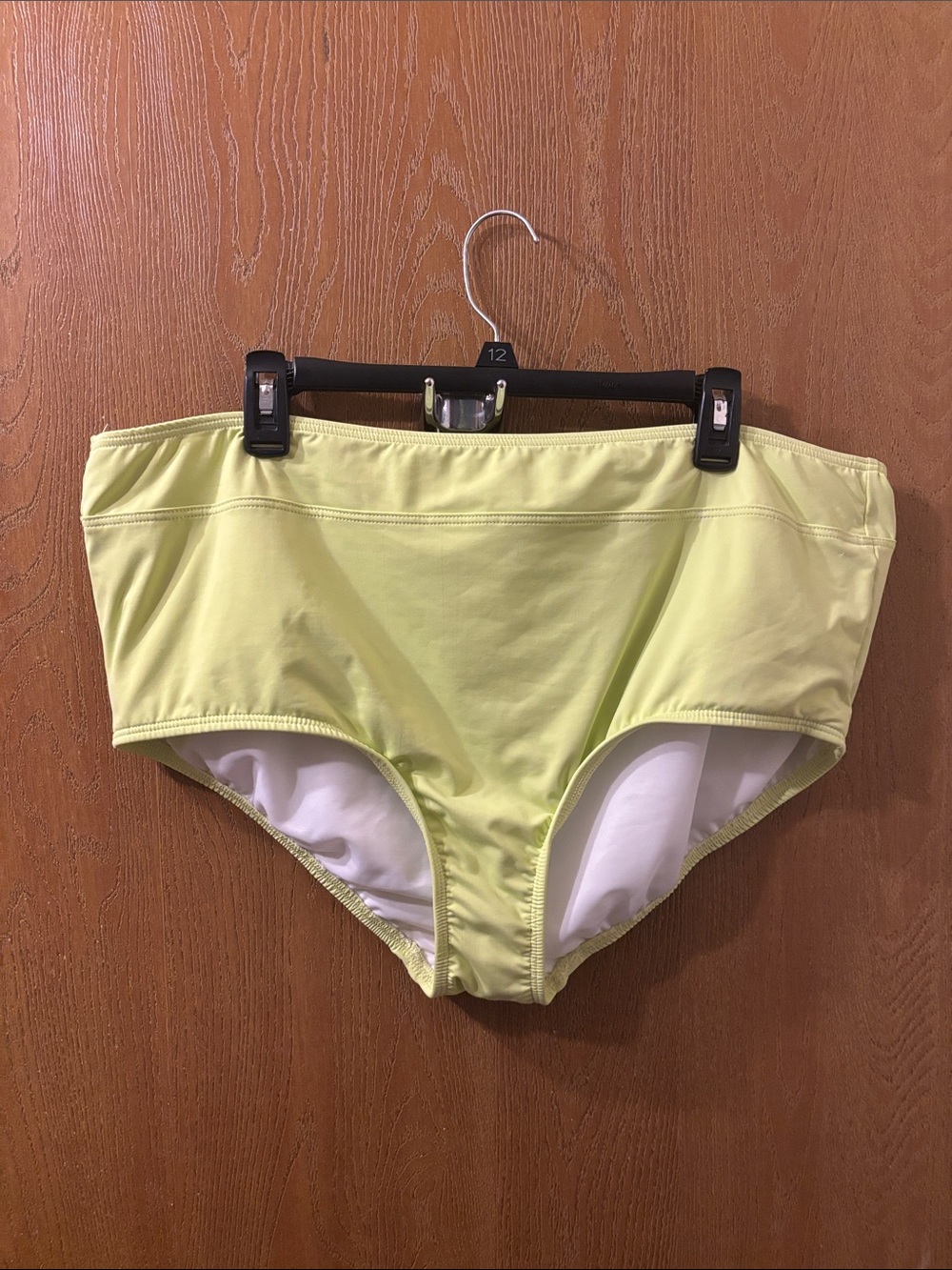 Women’s High Waist Swim Briefs in Light Lime - Unbranded